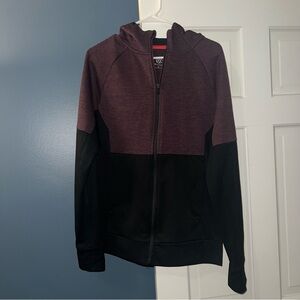 Champion Burgundy and Black Hoodie